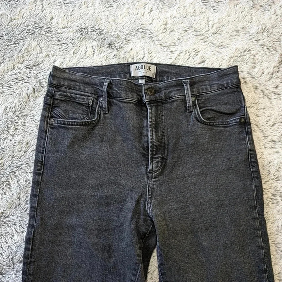 Agolde Black Sophie Jeans High Rise Crop jeans Princeton Size 28 - Picture 5 of 10